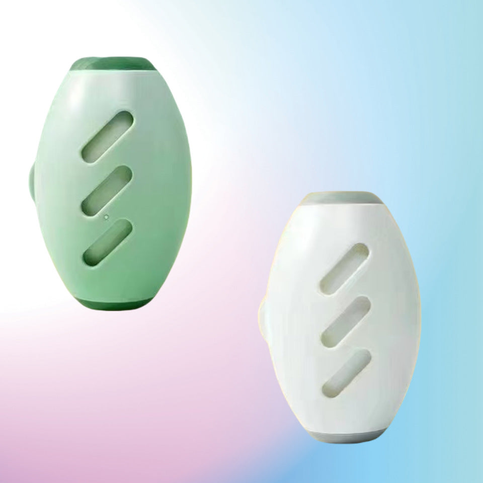 Two green and white Portable Pet Hair Rollers on a gradient background